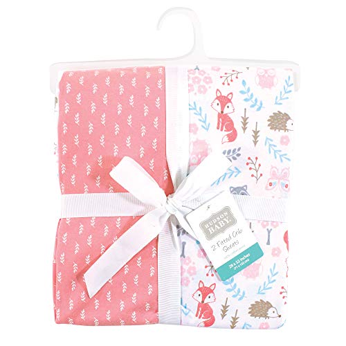 Image of Hudson Baby Unisex Baby Cotton Fitted Crib Sheet, Woodland Fox, One Size