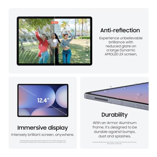 Image of Samsung Galaxy Tab S10+ 12.4 inch Tablet, 256GB, Silver + 27-Month Axiom Care