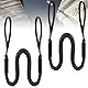 2 Pack Bungee Dock Line Festmacher Seil, Bungee Boat Dock Line Mit Edelstahl Clip, Festmacherleine, Festmacher Seil Mit Haken, Bootszubehör Für Boote Dock Für Boote, Kajak, Pontoon, Kanu(Schwarz)