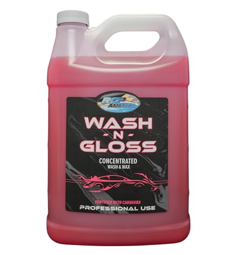 RCP America Wash 'N' Gloss - Car Wash and Wax Soap - Highly Concentrated & Ultra Foaming Soap and...