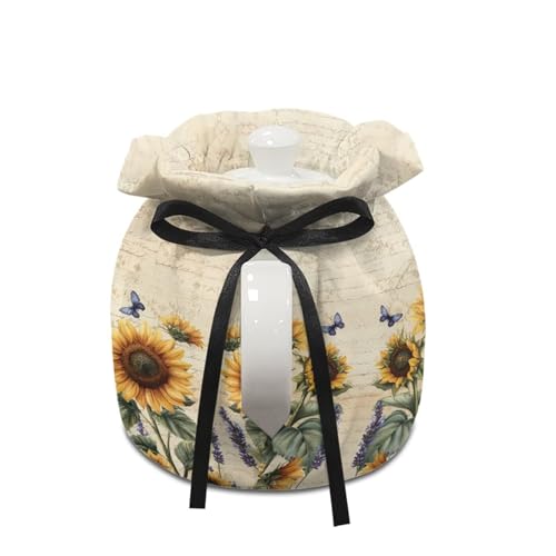 Image of Sunflower Tea Cosy for Teapots Yellow Tea Kettle Dust Cover Keep Warm Teapot Covers for Home Kitchen Party Decoration 2025