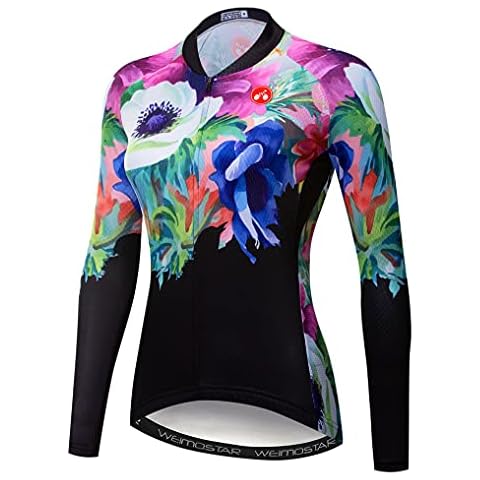 Cycling Jersey Women MTB Bike Wear Bicycle Clothes Long Sleeve Cycling Clothing, Cd5753-lj, Large Cover