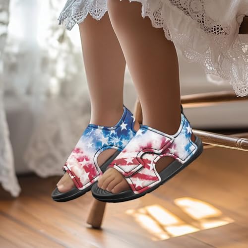 Pink Stripe Sandals Kids Girls Fashion Sport Athletic Sandals Lightweight Summer Beach Water Shoes for Toddler Adjustable4