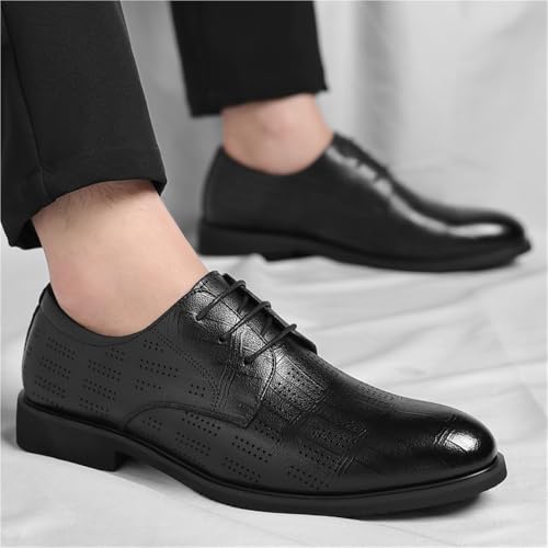 Men's Genuine Leather Business Casual Oxfords Lightweight Comfortable Slip Dress Shoes for Work3