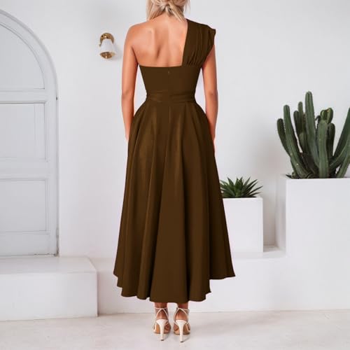 Robe décontractée élégante d'été fluide et cintrée sans manches