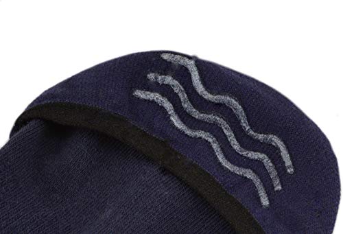 Women's 3 Pack Performance Socks, Comb Cotton Invisible No Show Socks with Silicone Non Slip Flat Boat Line3