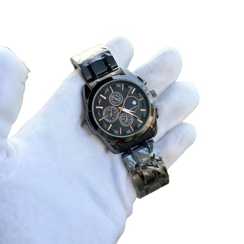 NIJAMRUT Stainless Steel Date Series MenS Black Chain Analog Watches Classic, Attractive, Professional, Top-Trendy And Stylish Analog Watches For Men/Boys For Office, School Use (B0CYCJTJ5K) Amazon Price History, Amazon Price Tracker