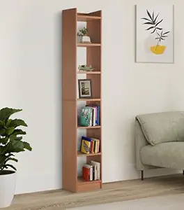 Amazon Brand - Solimo 6 Layer Engineered Wood Bookshelf | Multipurpose Home Decor Storage Rack | Showcase Organizer for Living Room, Kitchen, Bedroom, Office |Brown