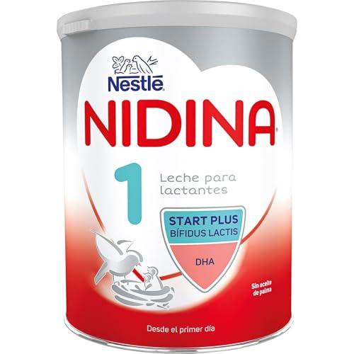 Nestlé Nidina 1 Leche para Lactantes en Polvo, Fórmula para Bebés Desde El Primer Día, Bote de 800g