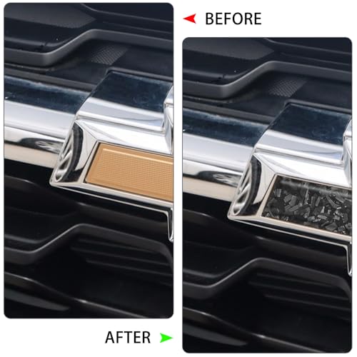 QianBao Compatible with Black Forged Carbon Fiber Vinyl Wrap 11.8" x 4" Chevy Bowtie Emblem Wrap Kit with Spatula and Cutter 6 Pcs Universal Logo Overlay by QianBao - Image 7