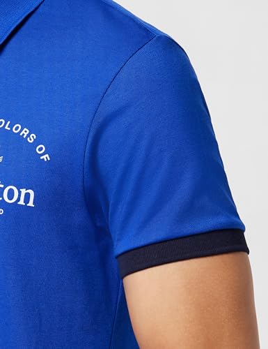 Image of United Colors of Benetton Men Cotton Solid Regular Fit Polo Shirt