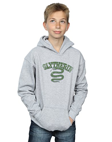 Harry Potter Boys Slytherin Sport Emblem Hoodie 9-11 Years Sport Grey