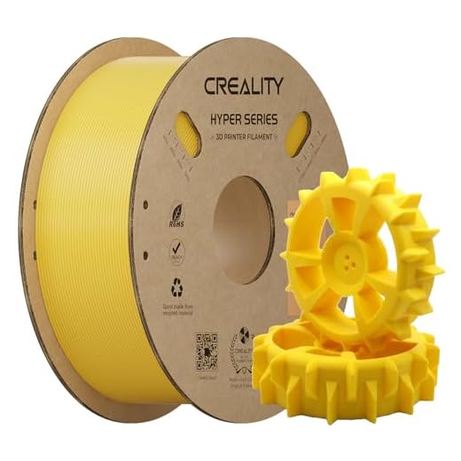 Creality ABS Filament 1.75mm 1KG, High-Speed 3D Printer ABS Filament Up to 350mm/s, High Impact Resistance, Odorless Non-Toxic and Without Stringing or Clogging, Fit Most FDM 3D Printers, Yellow