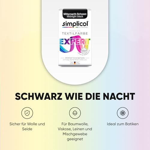 simplicol expert fabric paint for washing machine or manual colouring: Tie Dye, Recolour, and Restore Your Fabrics and Clothes - Midnight Black (pack of 1) - Image 3