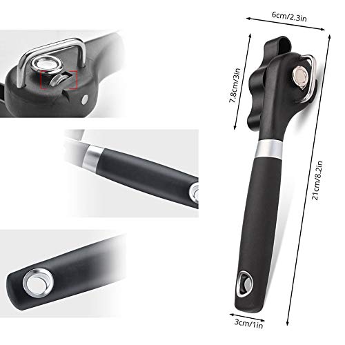 Can Opener Smooth Edge Manual, Can Opener Handheld, No Sharp Edges With Soft Grips, Food Grade Stainless Steel Cutting Can Opener, Professional Ergonomic Can Opener For Kitchen & Restaurant #TOP3