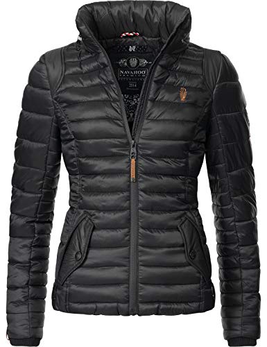 Preisvergleich Produktbild Navahoo Damen Übergangsjacke Steppjacke Riva Schwarz Gr. XL