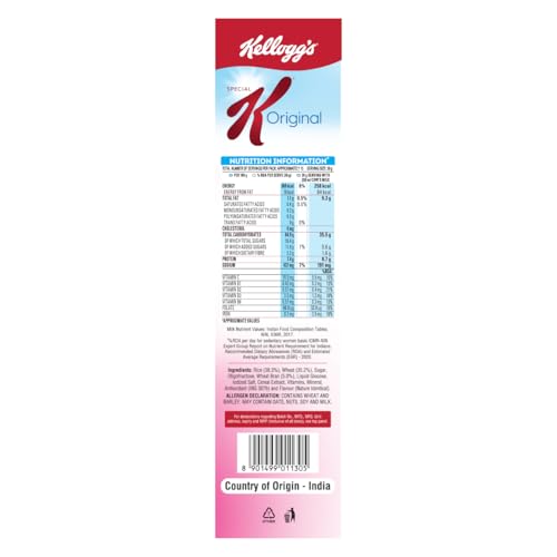 Image of Kellogg's Original Special K | Only 2% Fat | Sub 300 Calorie Breakfast Cereals | Whole Wheat Flakes| Source of Protein & Fibre | 900 /935g (Pack of 2)
