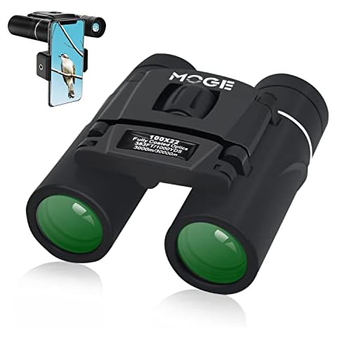 100x22 Zoom HD Compact Binoculars for Adults Kids with Universal Phone Adapter, Large View High Powered Waterproof Small Binocular for Bird Watching, Hunting, Travel, Sports Cover