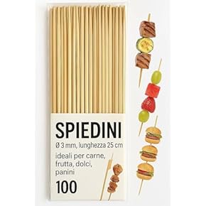 Spiedone largo in acciaio per BBQ L
