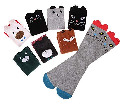 Image of Color City Girls Socks Knee High Stockings Cartoon Animal Warm Cotton Socks