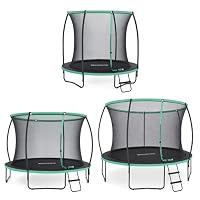 Bestway Xtreme Air Trampoline, 8ft/10ft/12ft Round Outdoor Trampoline with Fully Stitched Safety Net No Gaps, Ladder and Anchor Kit, 2 Year Warranty Guaranteed (8ft)