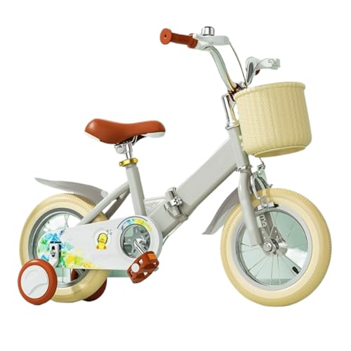 Bicicleta Bicicleta for niños de 2 a 9 años, de 12, 14, 16 y 18 Pulgadas, con Asiento y Cesta for muñecas, Plegable. correpasillos