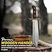 SZCO Full Tang Bowie Fixed Blade Hunting Knife 15 inch - Buck Knife with Leather Sheath for Men - Firm Grip Handle, Brass Guard with Carbon Steel Clip-Point Blade Knifes for Camping, Outdoor