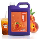 Sirup für Bubble Tea 2,5 kg - 1900 ml | Pfirsich | Getränke sirup Konzentrat 1,9l | 100 % vegan, glutenfrei, ohne künstliche Farbstoffe | Fruchtsirup für Bubbletea|Getränkesirup | für Desserts |
