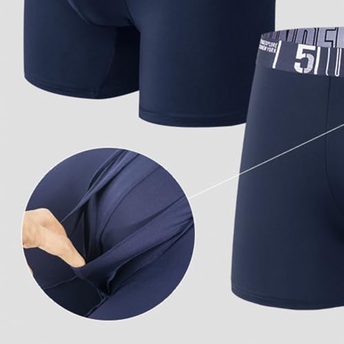 Underwear with Comfortable Flex Waistband, Men’s Underpants, Boxer Brief for Men, Moisture Wicking/Breathable/Soft - 1 Pack, Blue2