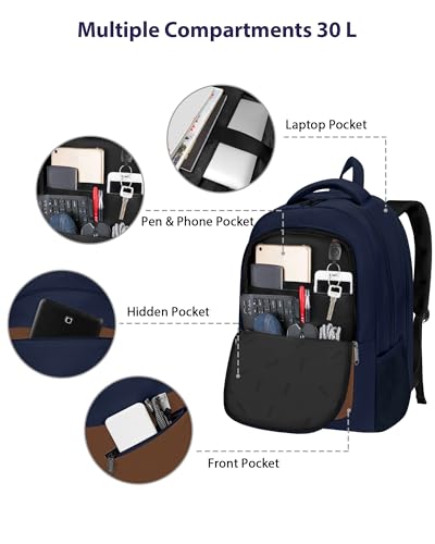 Image of MATEIN Travel Backpack for Men with Anti Theft Pocket, TSA Friendly Carry On 17.3 Inch Laptop Backpack with Luggage Strap, Water Resistant Flight Approved Work Business College Daypack Bag for Men