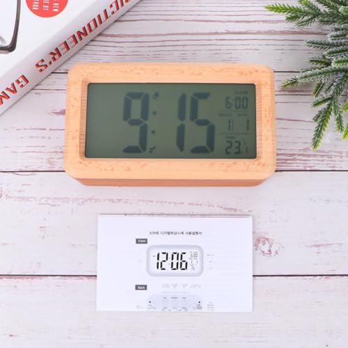 Reloj de escritorio digital en madera para decorar tu oficina 7