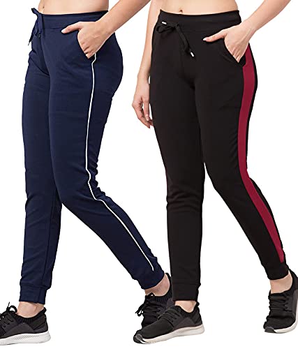 bluecon Women's Active wear Polyester Track Pants (Combo Pack of 2)-picture-28