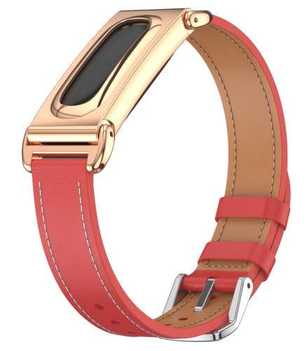 [ULIGADUO] Fitbit Air�p�����E�H�b�`�o���h+�t���[�� �ȒP��t �}�C�N���t�@�C�o�[���U�[ (���b�h)