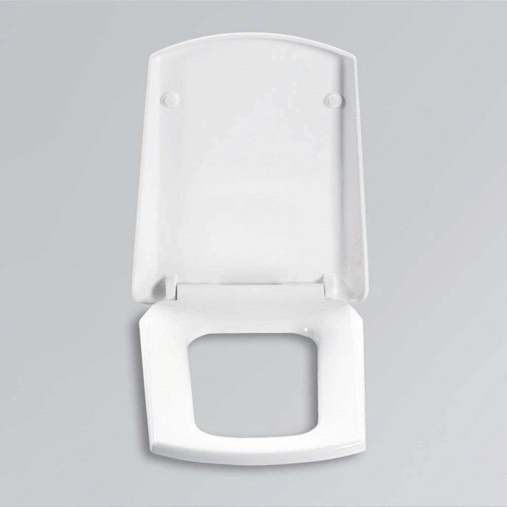 Premium Toilet Seat with Cover, White, Slow-Close, Quick-Release for Easy Cleaning