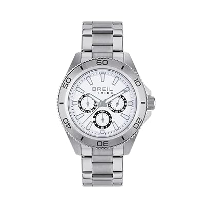 Breil, Collezione Challenge 3.0, Cronografo Uomo, Orologio Uomo con Bracciale in Acciaio, Resistente All'Acqua, Movimento al Quarzo, Cassa 42 mm, Chiusura con Pulsanti e Fermaglio di Sicurezza