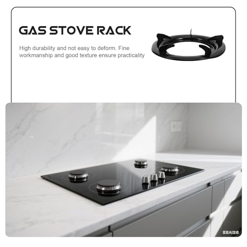 Anillos para wok de hierro negro | Soporte seguro estufa de gas accesorio resistente 6
