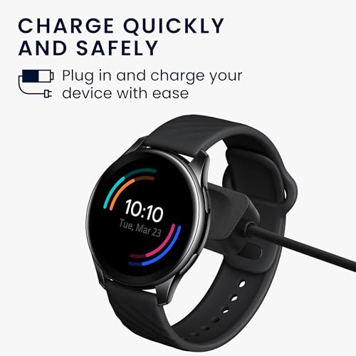 kwmobile Kabel USB do ładowania kompatybilny z kablem OnePlus Watch 2, kabel do ładowania smartwatcha w kolorze czarnym