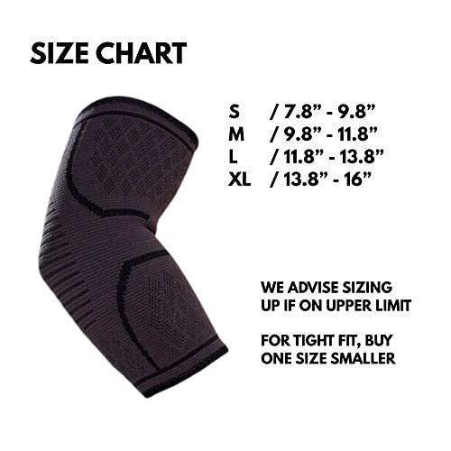 VITTO Elbow Support for Men & Women - Tennis Elbow Sleeve for Weightlifting Tendonitis and Injury, Upper Arm Support, Black, S - Image 3