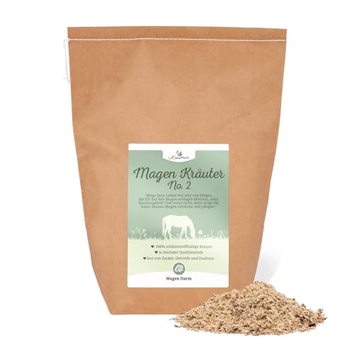 Krauterie Magen Kräuter No. 2 (2000 g) für Pferde in Spitzenqualität - Artgerechtes Ergänzungsfutter aus Pferdekräutern, frei von künstlichen Zusätzen, melassefrei, getreidefrei, zuckerfrei