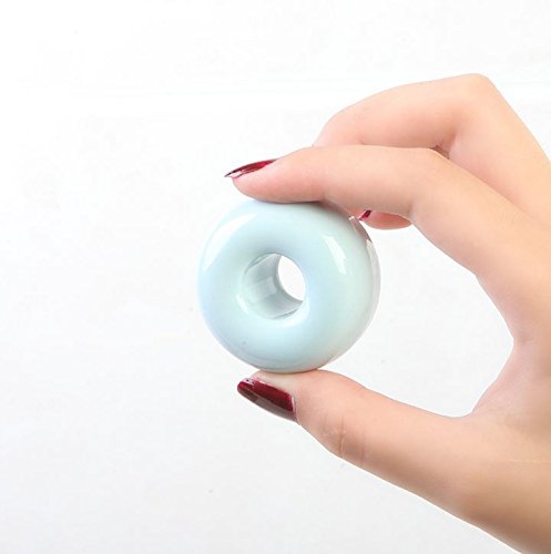 6 Piece Ceramics Toothbrush Holders Mini Donut Shape With Tooth Brush Stand For Razor Stand, Makeup Brush,Pens, Stylus,Stand Ring For Bathroom Vanity Countertops #TOP2