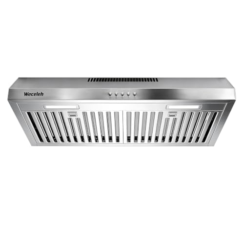 Image of 30 Inch Under Cabinet Range Hood, kitchen hood ductless 600CFM | Dual Motor Stainless Steel, 3‑Speed Fan,Convertible Ducted /Ductless,2 LED Lights,Baffle Filters,Top & Rear Vent