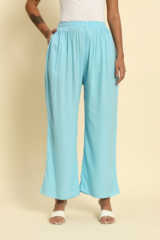 Image of Soft Colors Women Regular Fit Pocket Palazzo