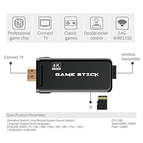 Rensaday-HDMI-4k-Game-Stick-Consola-de-juegos-clasica-32GB-3500-Juegos-infantiles-Controlador-inalambrico-X2-Consola-de-juegos-retro