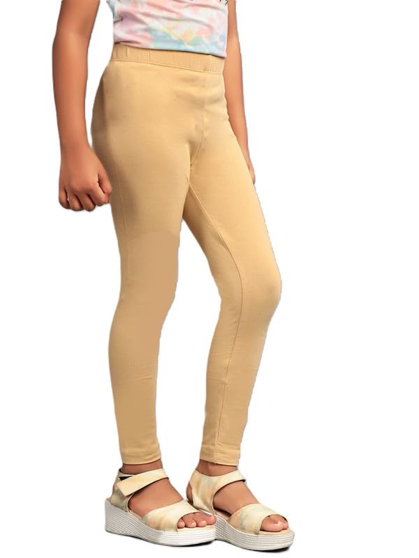 Image of ZION Leggings for Girls - Cotton Regular Fit Ankle Length | Soft & Comfortable | Perfect for Every Occasion - School, Play & Beyond | Multiple Sizes & Colors