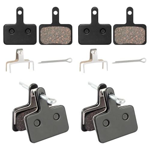 4 pares de pastillas de freno B05S B03S para Shimano, pastillas de freno de disco para bicicleta compatibles con Shimano BR MT200 MT400 MT201 MTB Bicicleta de ciudad, pastillas de freno semimetálicas