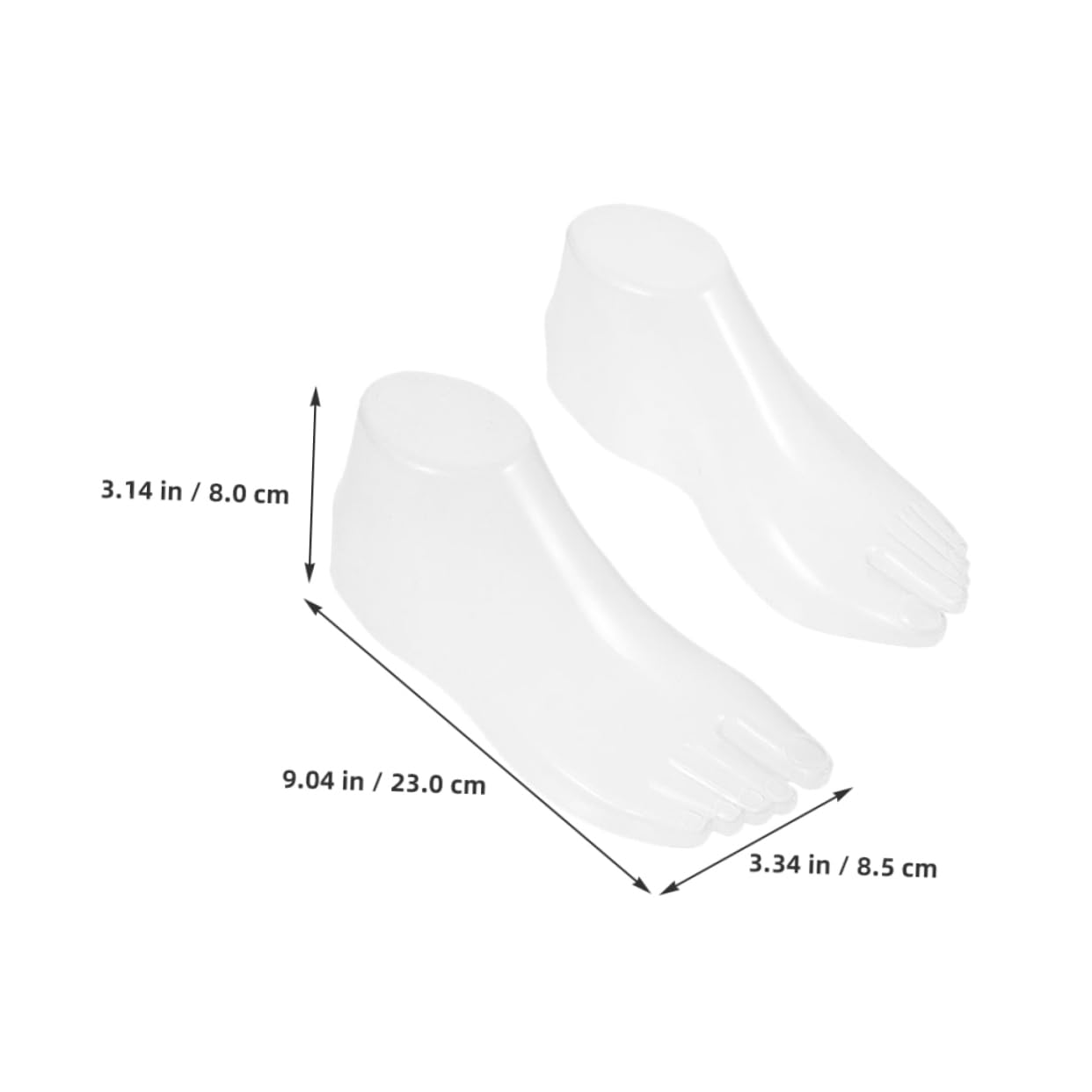 NAMOARLY Shoe Riser Display Model 3 Pack of Foot Mannequins for Women's Shoes Socks Toe Stretcher Sneaker Stretcher Shoe Spreader