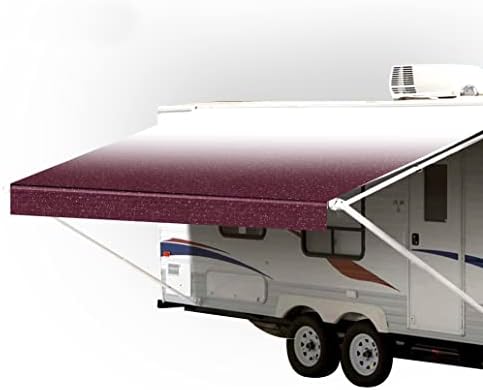 SunWave- RV Awning Fabric Replacement | RV Electric Awning Fabric Replacement | Premium Vinyl RV Canopy | Awning Replacement (11', Burgundy Fade)