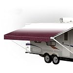 SunWave RV Awning Fabric Replacement RV Electric Awning Fabric Replacement Premium Vinyl RV Canopy Awning Replacement 15 Burgundy Fade