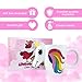 KINREX Unicorn Mug – Cute Magic Rainbow Color Changing Unicorn Ceramic Coffee & Tea Cup with Horn, Ceramics Cups That Changes Colors for Boys, Girls & Adults, White 14 oz.