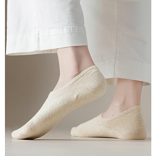 Image of MAGIARTE Cotton No Show Socks Soft Pure Cotton Low Cut Athletic Invisable Non Slip Socks for Women and Men